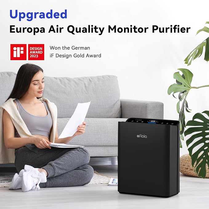 Air Purifiers for Bedroom Home Large Room Up to 2000Ft2, 3-Stage Efficient Filter with Laser Air Quality Sensor for Pets