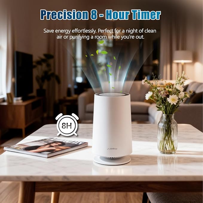 Air Purifiers for Bedroom,Home,Office,Dorm, HEPA Air Filter Super Quiet with LED Night Light,USB,for Smoke Pollen Pets Dust