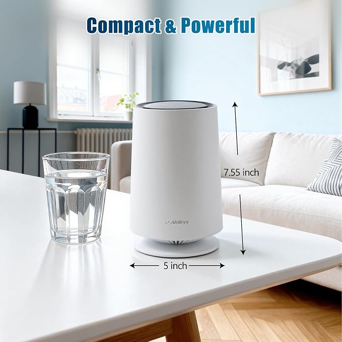 Air Purifiers for Bedroom,Home,Office,Dorm, HEPA Air Filter Super Quiet with LED Night Light,USB,for Smoke Pollen Pets Dust