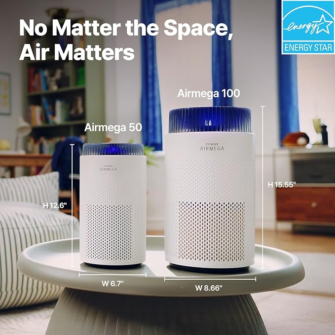 Air Purifiers for Bedroom Home up to 450 ft2, Particulate Filter for Smoke, Allergies, Pet Dander, AQI Monitor, Auto&Sleep