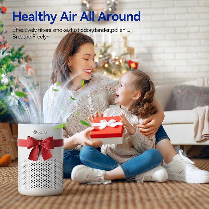 Air Purifiers for Bedroom Home with H13 True HEPA Filter, 20dB Quiet Air Cleaner for Pets Hair Dander Odor, Smoke Dust