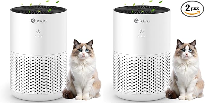 Air Purifiers for Bedroom Home with H13 True HEPA Filter, 20dB Quiet Air Cleaner for Pets Hair Dander Odor, Smoke Dust