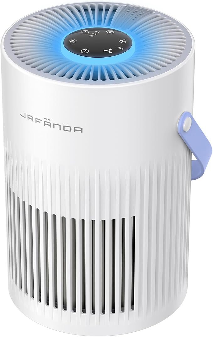 Air Purifiers for Bedroom, Pet Hair Air Purifier, Max 650 ft2, 3-in-1 Filter, H13 HEPA Air Filter, 20dB Quiet Sleep Mode