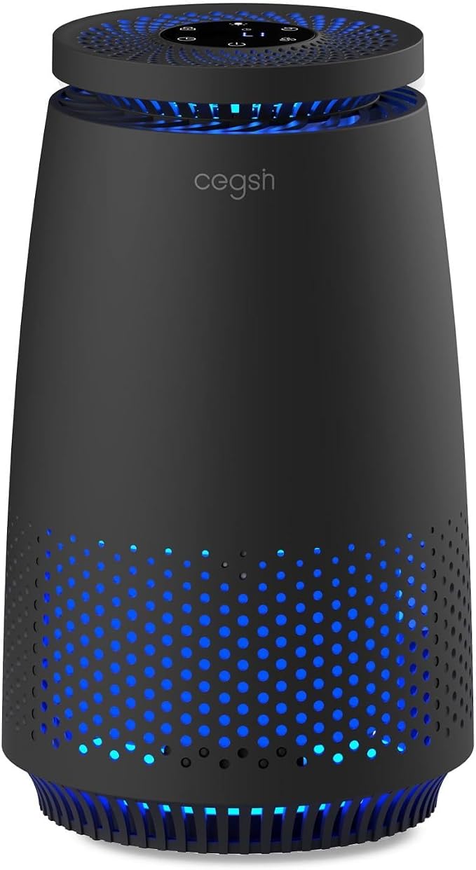 Air Purifiers for Home Bedroom, 3-in-1 HEPA Filter for Pets Dander Dust Pollen Smoke Odors, Quiet Air Cleaner with Sleep