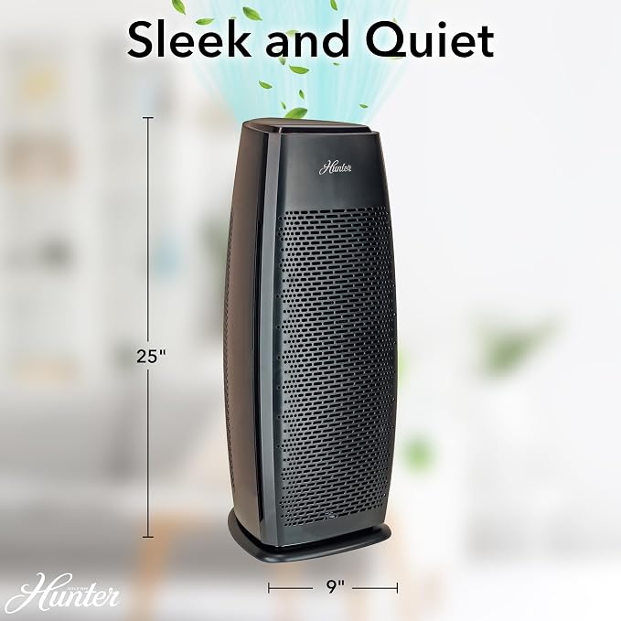 Air Purifiers for Home Large Room and Bedroom. True HEPA Air Purifier Tower for Pets, Odors, Allergens, Smoke, Dust, VOC's.