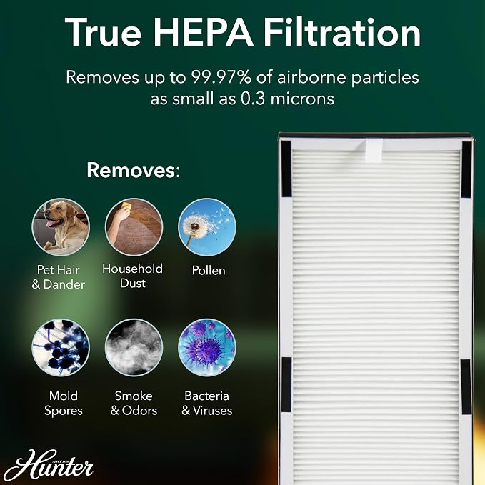 Air Purifiers for Home Large Room and Bedroom. True HEPA Air Purifier Tower for Pets, Odors, Allergens, Smoke, Dust, VOC's.