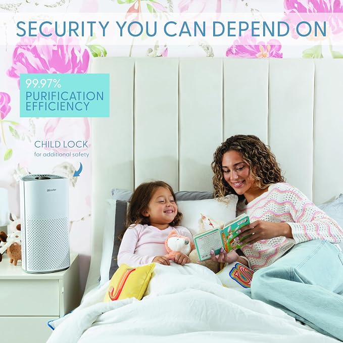 Air Purifiers for Home Large Room Pets Up to 1800 Ft2 - Smart WiFi & Voice Control True HEPA Air Purifier For Home Bedroom