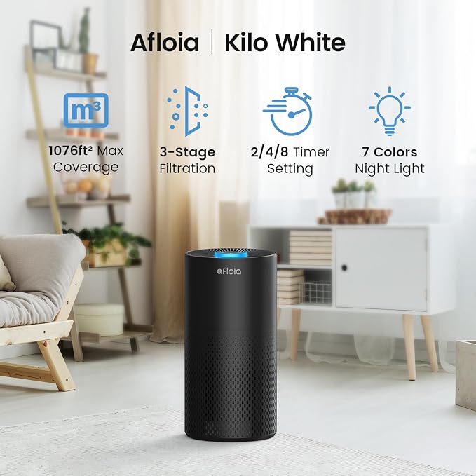 Air Purifiers for Home Large Room Up to 1076 Ft2, 3-Stage Filter Air Purifiers for Bedroom 22 dB, alternate product view 2