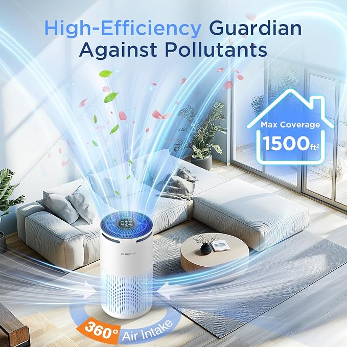 Air Purifiers for Home Large Room Up to 1500ft2 with Aromatherapy, H13 HEPA Air Purifier Air Cleaner for Smoke Pollen Dust