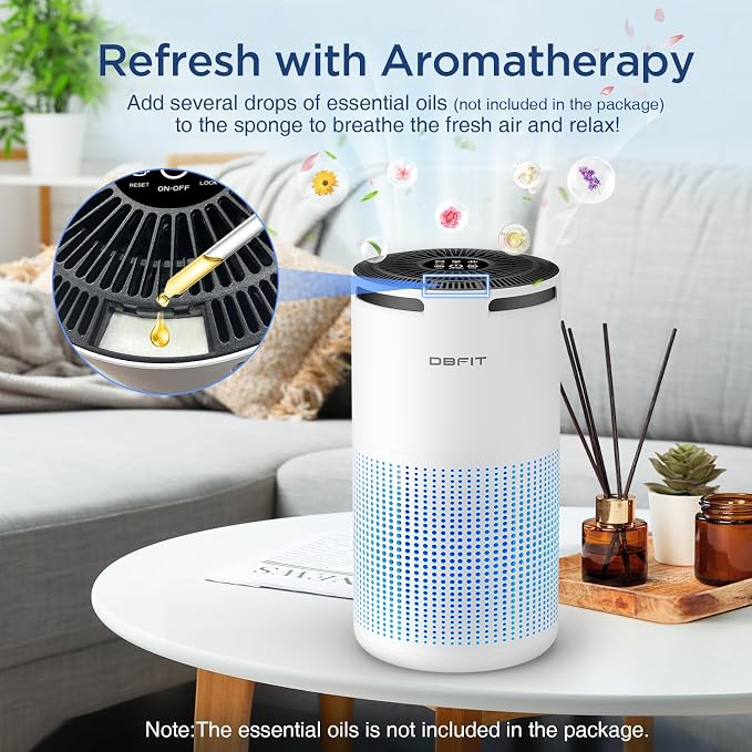 Air Purifiers for Home Large Room Up to 1500ft2 with Aromatherapy, H13 HEPA Air Purifier Air Cleaner for Smoke Pollen Dust
