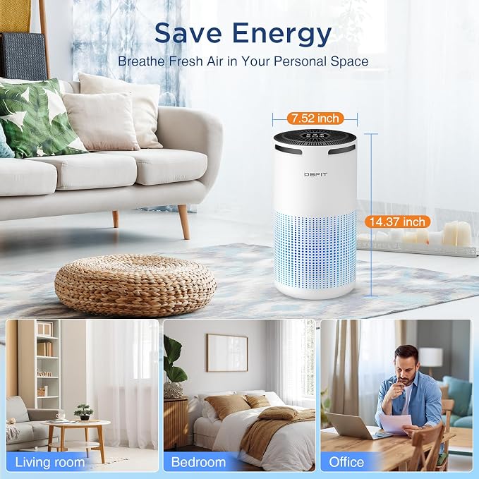 Air Purifiers for Home Large Room Up to 1500ft2 with Aromatherapy, H13 HEPA Air Purifier Air Cleaner for Smoke Pollen Dust