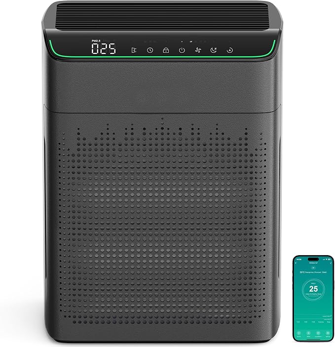 Air Purifiers for Home Large Room Up to 1690 ft2 with PM 2.5 Air Quality Monitor, Wi-Fi and Alexa compatible, product image