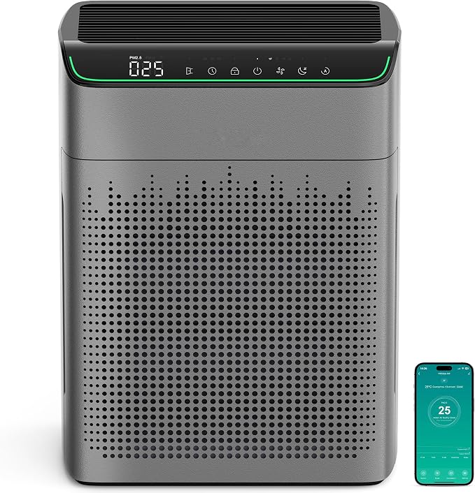Air Purifiers for Home Large Room Up to 1690 ft2 with PM 2.5 Air Quality Monitor, Wi-Fi and Alexa compatible, product image