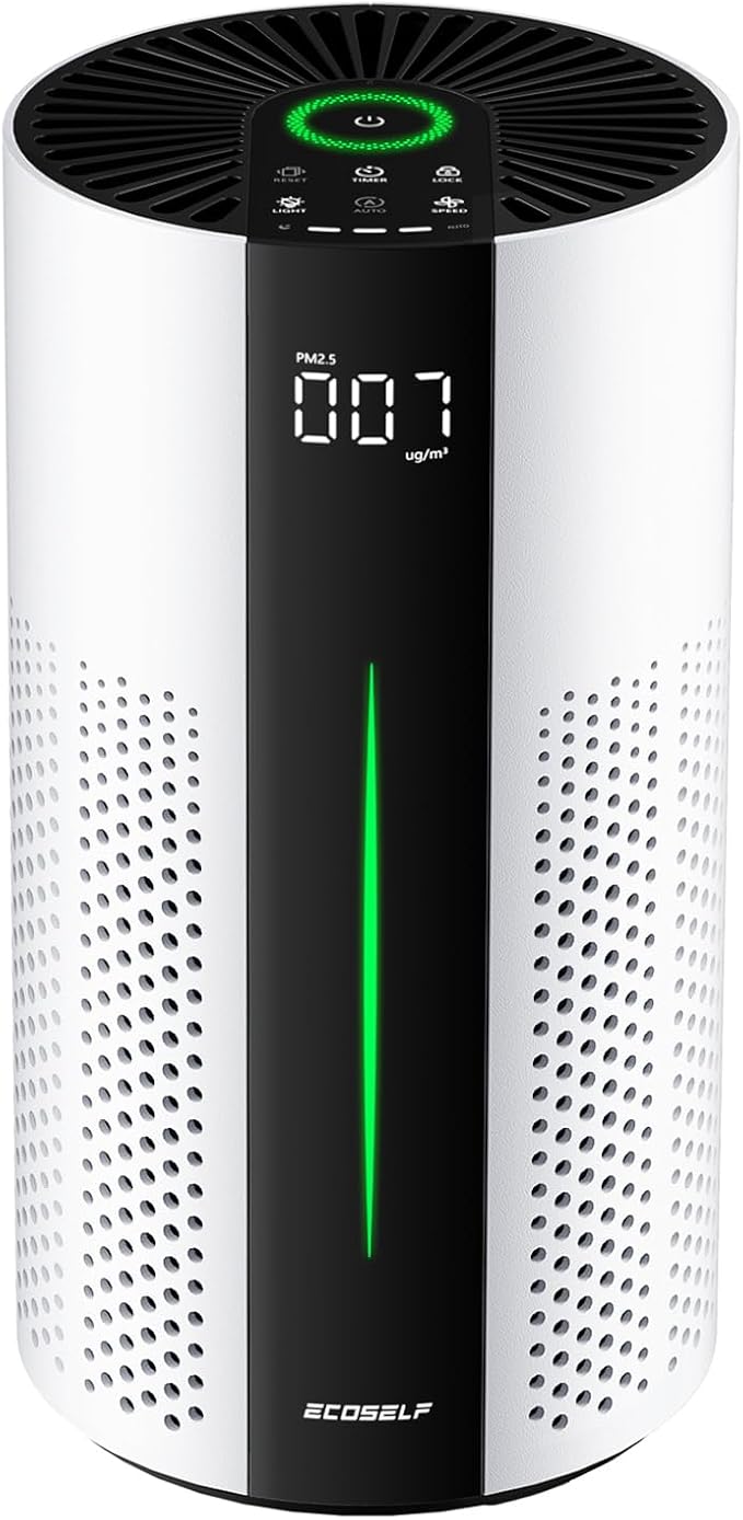 Air Purifiers for Home Large Room up to 1800 Ft2, Air Purifiers for Bedroom 360° Air Intake with Smart Auto Mode, HEPA Air