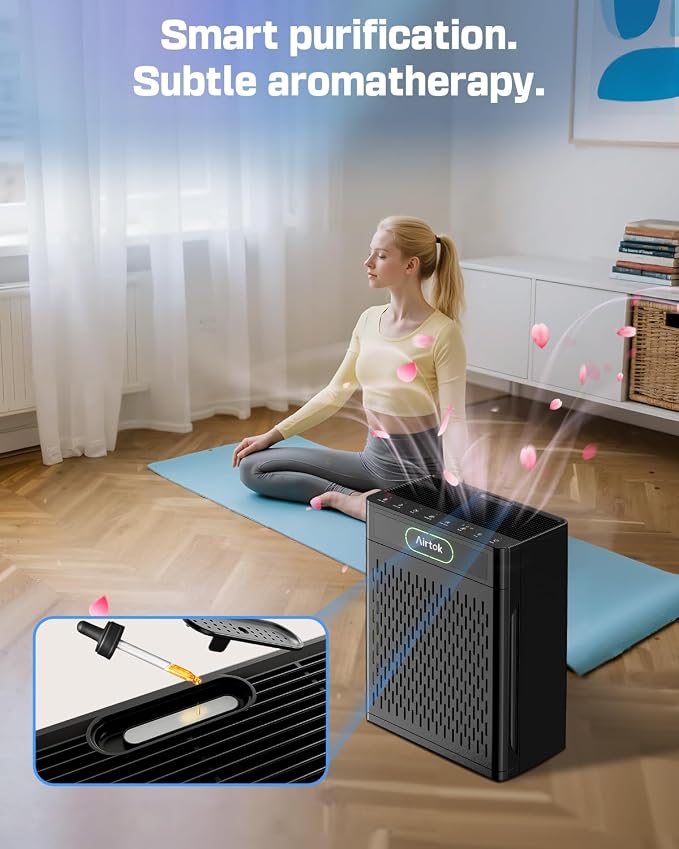 Air Purifiers for Home Large Room Up to 1848sq.ft, Air purifier for Home Pet, Washable Pre-Filter Air Quality Monitor HEAP