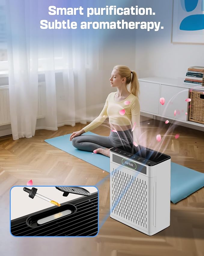 Air Purifiers for Home Large Room Up to 1848sq.ft, Air purifier for Home Pet, Washable Pre-Filter Air Quality Monitor HEAP