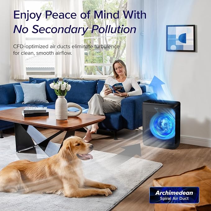 Air Purifiers for Home Large Room Up to 1875 Ft2 with Washable Pre-Filter, AHAM VERIFIDE, Air Quality Monitor, HEPA Sleep