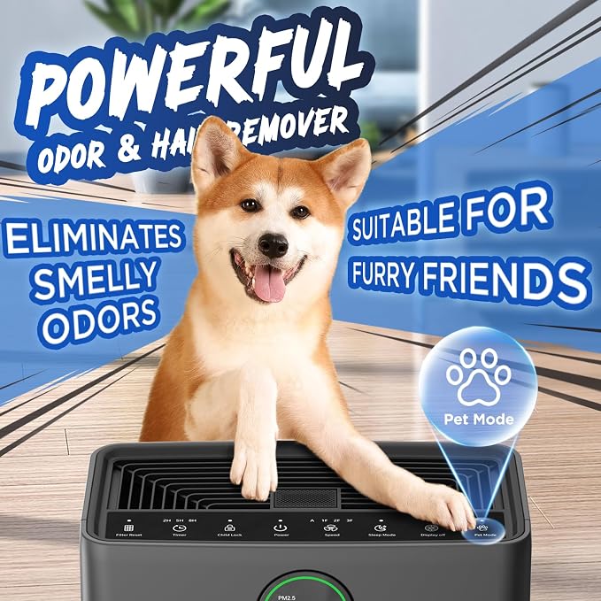 Air Purifiers for Home Large Room up to 2200sq.ft, Air Purifier for Home Pets with Washable Filter, alternate product view 2