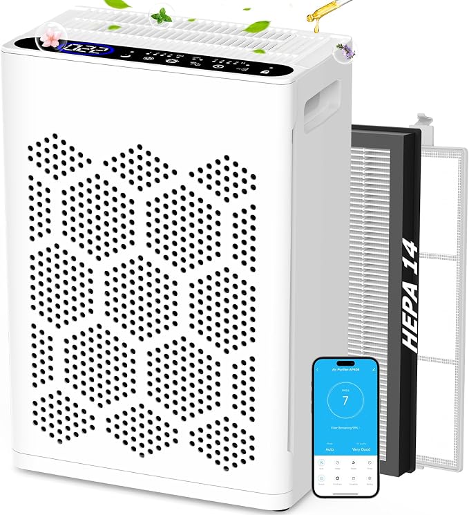 Air Purifiers for Home Large Room Up to 2400 Ft2 with Fragrance, Smart WiFi Alexa Control,Auto Mode, product image