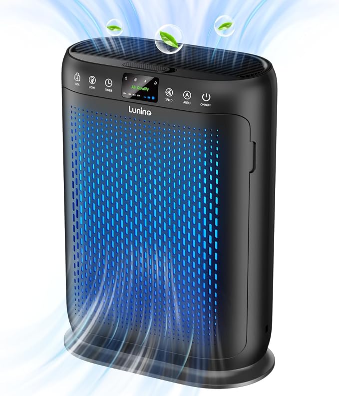 Air Purifiers for Home Large Room up to 2400sq.ft, H13 HEPA Air Filter with Air Quality Sensors, Aromatherapy Function