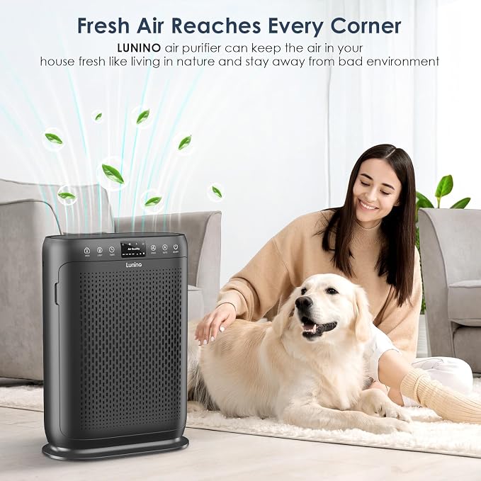 Air Purifiers for Home Large Room up to 2400sq.ft, H13 HEPA Air Filter with Air Quality Sensors, Aromatherapy Function