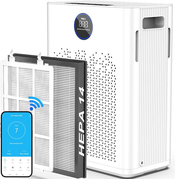 Air Purifiers for Home Large Room up to 2800ft2, Smart Wifi Air Purifier with PM2.5 Sensor, product image