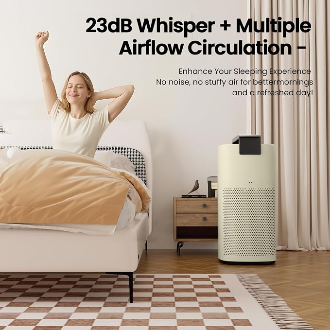 Air Purifiers for Home Large Room Up to 3600 Ft2 with PM 2.5 Air Laser Sensor, HEPA 4-in-1 Filter for Airborne Particles