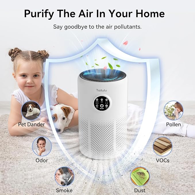 Air Purifiers for Home Pets Large Room Up to 1360 Ft2, D10 HEPA Air Purifiers for Bedroom with 15dB Sleep Mode, alternate