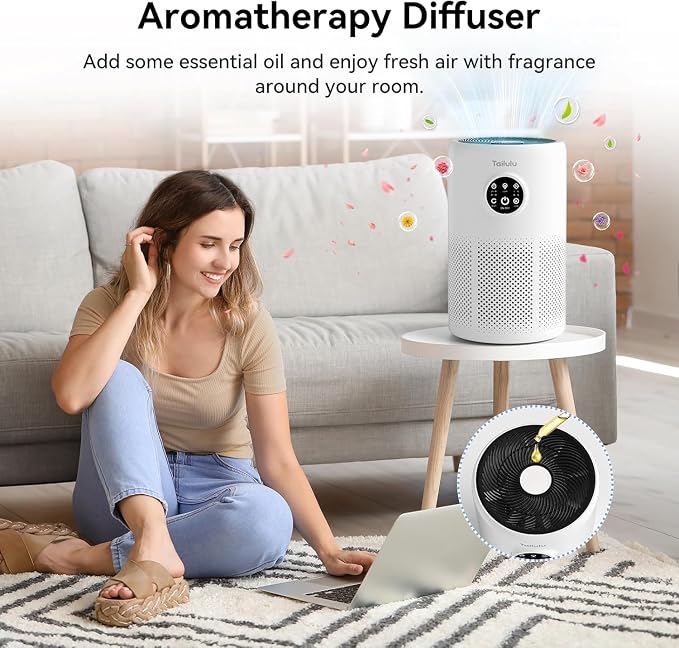 Air Purifiers for Home Pets Large Room Up to 1360 Ft2, D10 HEPA Air Purifiers for Bedroom with 15dB Sleep Mode, alternate