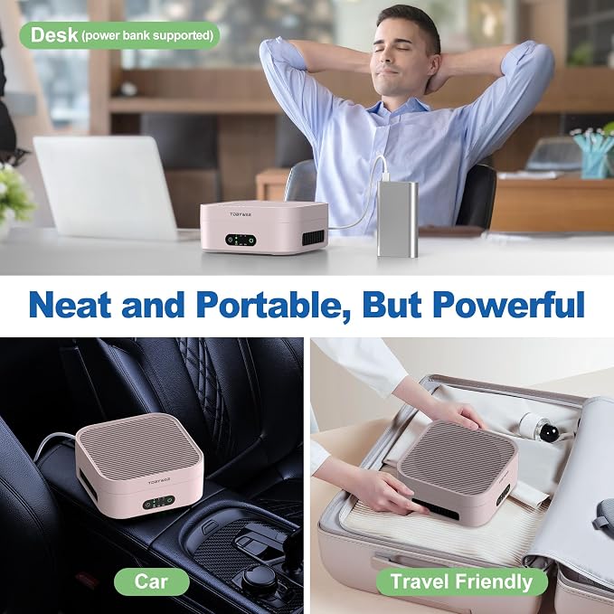 Air Purifiers for Home, TDBYWAE Air Purifier for Bedroom Up to 600 ft2, H13 True HEPA Air Purifier for Pets Dust Dander