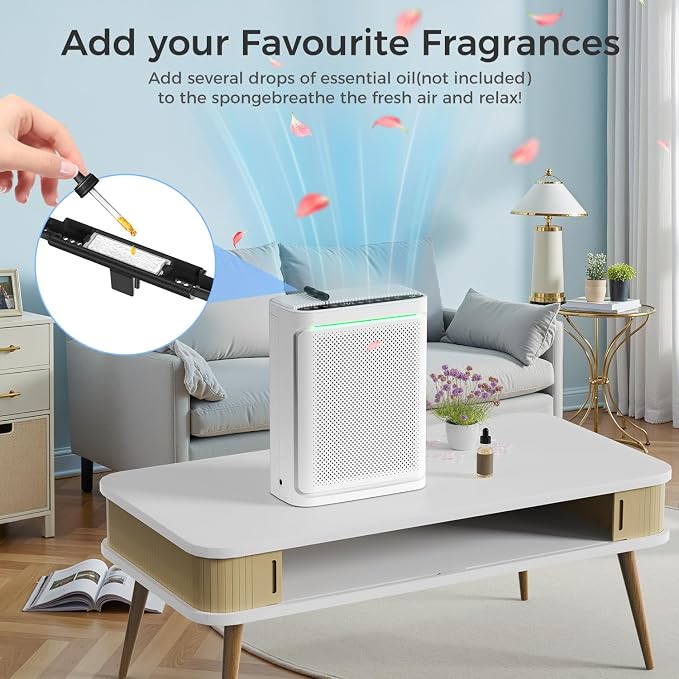 Air Purifiers For Home With Air Quality Display Cover Area Up to 2152 Sq.Ft Equipped with True H13 HEPA Washable Filter Air