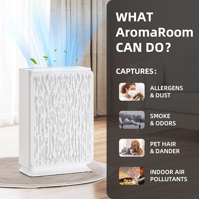 Air Purifiers for Large Rooms up to 2100 Sq Ft, HEPA 14 Air Purifier with Smart PM 2.5 Sensor, alternate product view 2