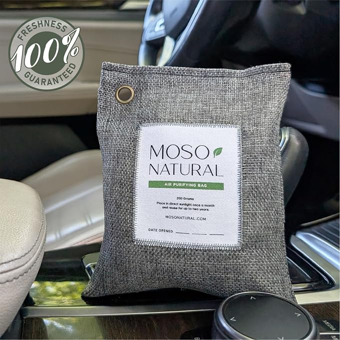 Air Purifying Bag 200g (3 Pack) HGTV Editor's Pick | Bamboo Charcoal Odor Absorber for Home & Car | Closet Odor, alternate