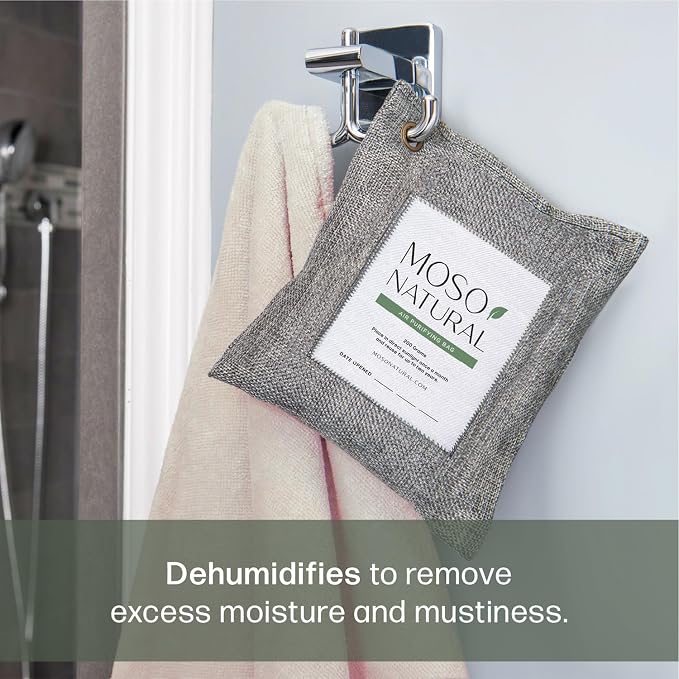 Air Purifying Bag 200g (3 Pack) HGTV Editor's Pick | Bamboo Charcoal Odor Absorber for Home & Car | Closet Odor, alternate