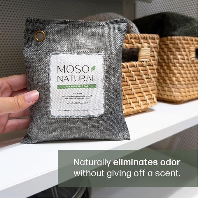Air Purifying Bag 200g (4 Pack) | Bamboo Charcoal Odor Absorber for Home & Car | Closet Odor Eliminator, alternate product