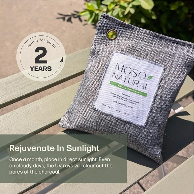 Air Purifying Bag 200g | HGTV Editor's Pick | Bamboo Charcoal Odor Absorber for Home & Car | Closet Odor, alternate product