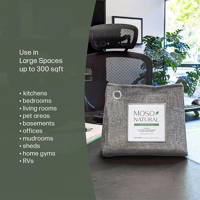 Air Purifying Bag 600g, Bamboo Charcoal Odor Absorber, Room Deodorizer for Large Spaces, Bedroom, Kitchen, alternate product
