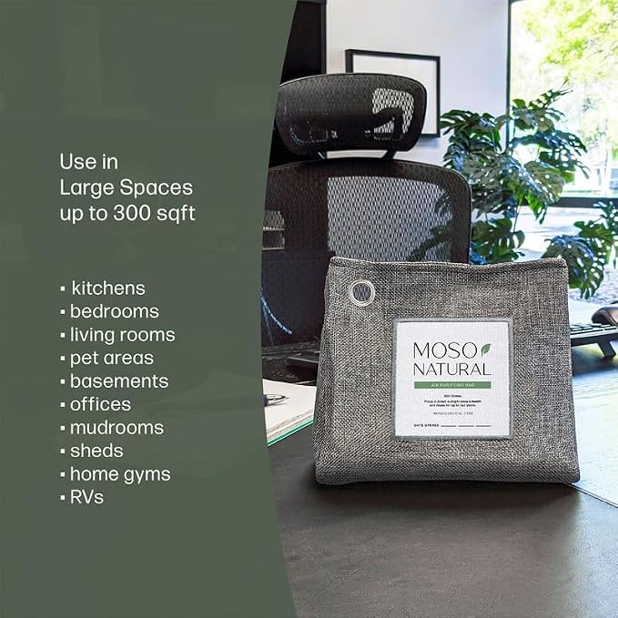 Air Purifying Bag 600g, Bamboo Charcoal Odor Absorber, Room Deodorizer for Large Spaces, Bedroom, Kitchen, alternate product