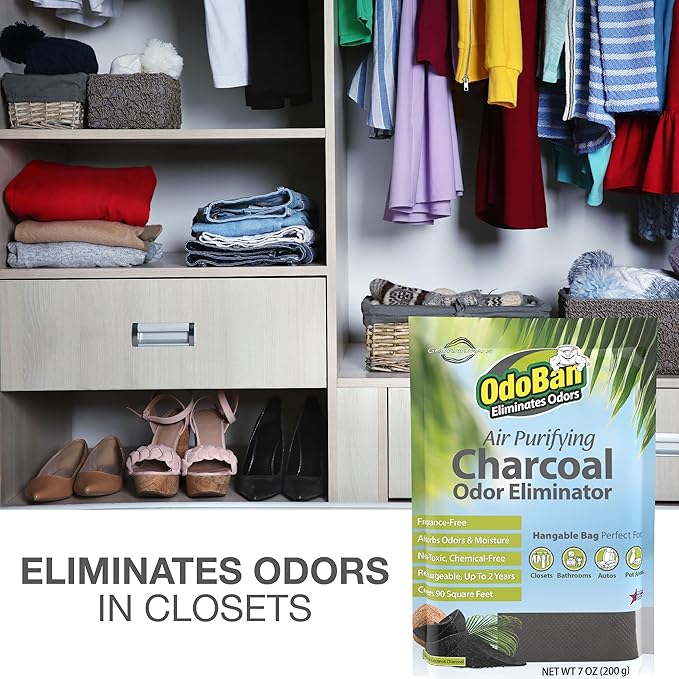 Air Purifying Charcoal Natural Odor Eliminator, made from natural materials Formula, Made in the USA, Fragrance Free
