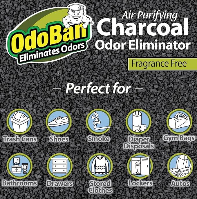 Air Purifying Charcoal Natural Odor Eliminator, made from natural materials Formula, Made in the USA, Fragrance Free