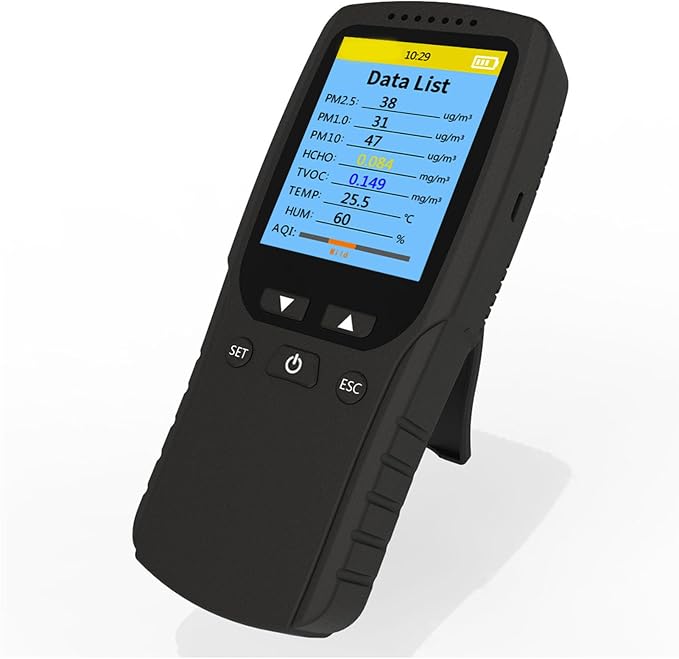 Air Quality Monitor Screen Air Quality Monitor, Air Quality Detector Lcd Pm10 High Precision Pm2.5 Pm1.0 2.8 Inch Dm106