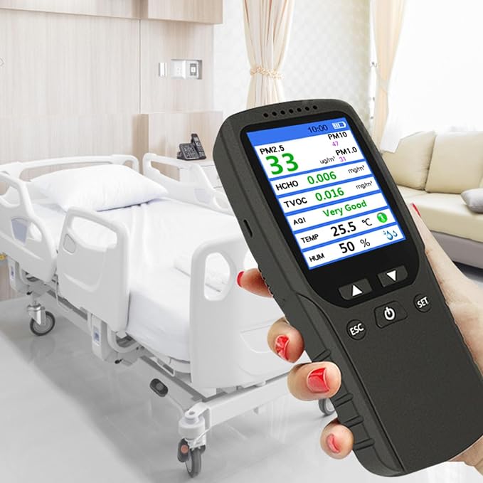 Air Quality Monitor Screen Air Quality Monitor, Air Quality Detector Lcd Pm10 High Precision Pm2.5 Pm1.0 2.8 Inch Dm106