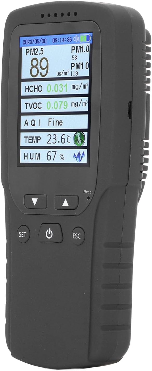 Air Quality Monitor Screen Air Quality Monitor, Air Quality Detector Lcd Pm10 High Precision Pm2.5 Pm1.0 2.8 Inch Dm106
