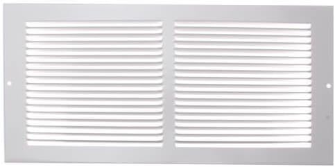Air Return Grille for 14" x 6" Vent Opening - Heavy Duty Steel - Premium Finish - Includes Screws - Louvered