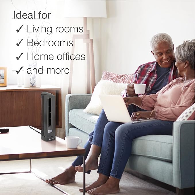 Air Stik Ulta- Oscillating Desktop Fan, 2 Speeds, for Bedroom, Living Room, Office, 14", Gray, 4000 Plastic Gray, alternate