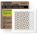 Air Vent Cover Grille - Acrylic Fiberglass 10 x 10 Duct Opening (12 x 12 Overall) White Finish Decorative
