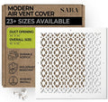 Air Vent Cover Grille - Acrylic Fiberglass 14 x 14 Duct Opening (16 x 16 Overall) White Finish Decorative