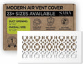 Air Vent Cover Grille - Acrylic Fiberglass 6 x 14 Duct Opening (8 x 16 Overall) White Finish Decorative Register