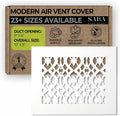 Air Vent Cover Grille - Acrylic Fiberglass 6" x 8" Duct Opening (8" x 10" Overall) White Finish Decorative