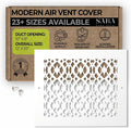 Air Vent Cover Grille - Acrylic Fiberglass 8" x 10" Duct Opening (10" x 12" Overall) Decorative Register Covers